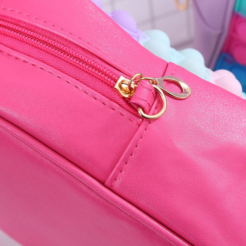Children's Shoulder Bags Rainbow Schoolbag Girls' Kindergarten Backpack