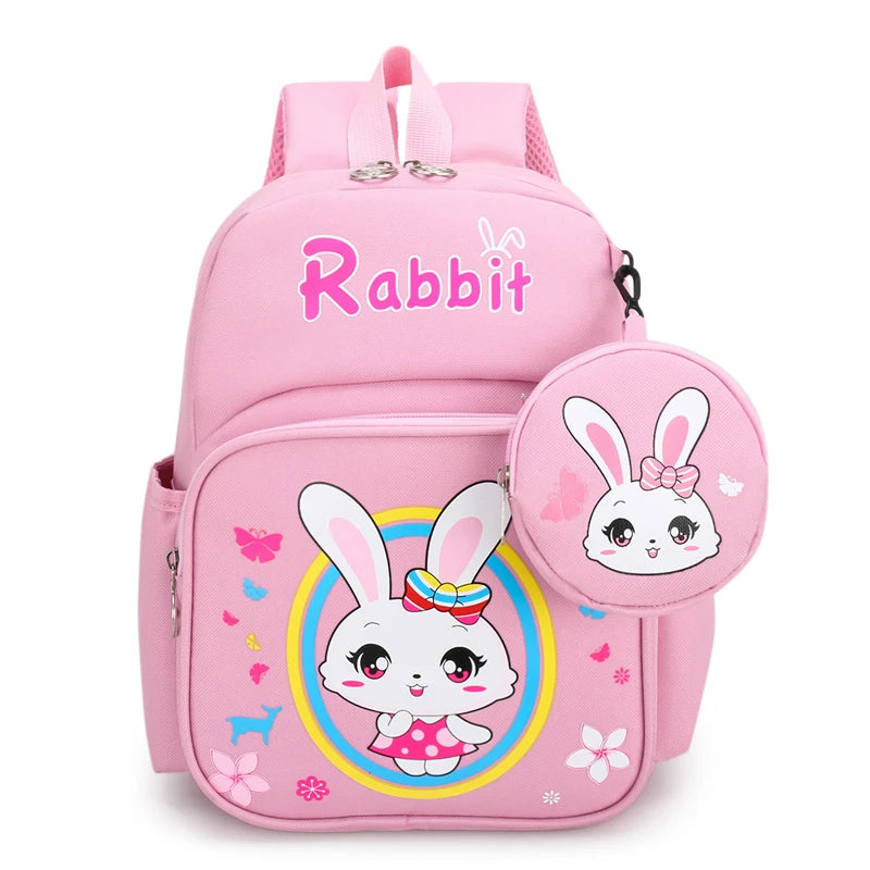 Kids School Backpack Kindergarten Schoolbag Girls Cartoon Rabbit Unicorn Dino
