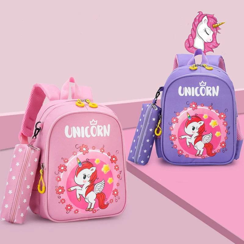 Kids School Backpack Kindergarten Schoolbag Girls Cartoon Rabbit Unicorn Dino