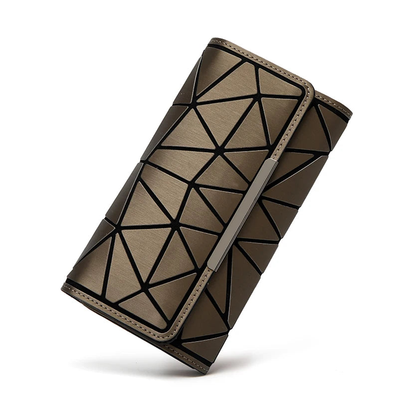 Maelove Geometry Wallet Handbag Hologram Clutch Purse, Luminous Wallet