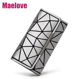 Maelove Geometry Wallet Handbag Hologram Clutch Purse, Luminous Wallet