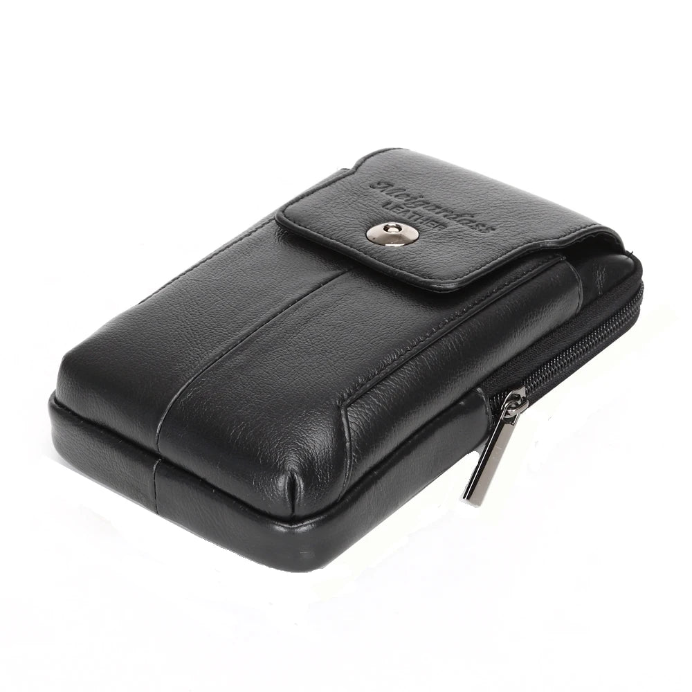 Men's Leather Waist Bag Hip Bum Fanny Pack Phone Pouch