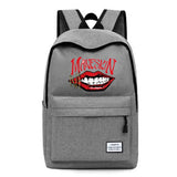 Maneskin Shoulder Travel Laptop Canvas Backpack for Teenagers