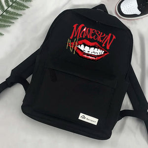 Maneskin Shoulder Travel Laptop Canvas Backpack for Teenagers
