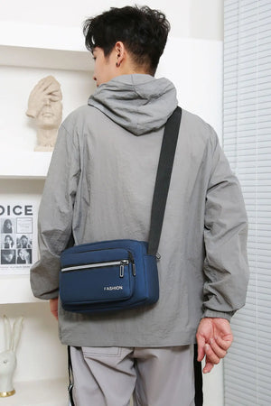 Men's Single Shoulder Bag Large Capacity Leather Backpack