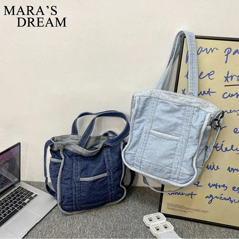 Mara's Dream Crossbody Denim Bag Women Shoulder Travel Handbag Tote