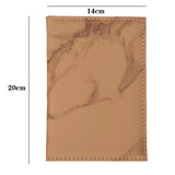 Marble Passport Case PU Leather Protective Mezzanine Travel ID Cover