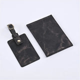 Personalized Marble Passport Cover & Luggage Tag Set for Couples