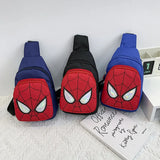 Cartoon Spider-Man Chest Bag Messenger Bag Children's Canvas Backpack