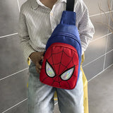 Cartoon Spider-Man Chest Bag Messenger Bag Children's Canvas Backpack