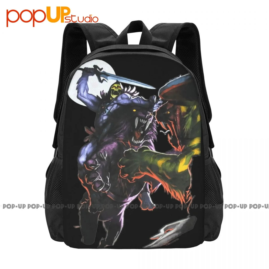 Skeletor Riding Panthor Cartoon Backpack Large Capacity