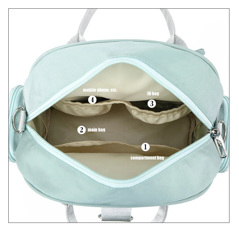 Cartoon Pattern Maternity Backpack Baby Nappy Bag Waterproof