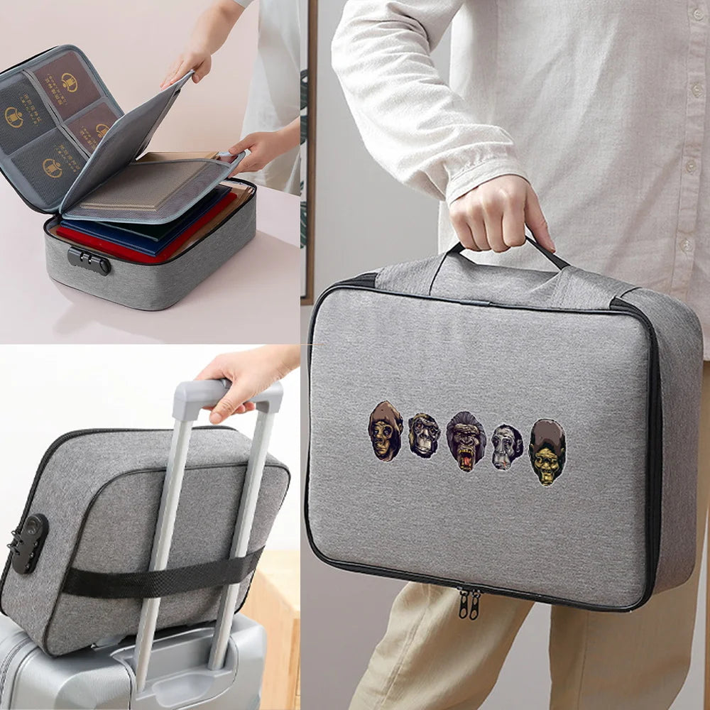 Large File Lockbox Briefcase Tote Organizer Bag