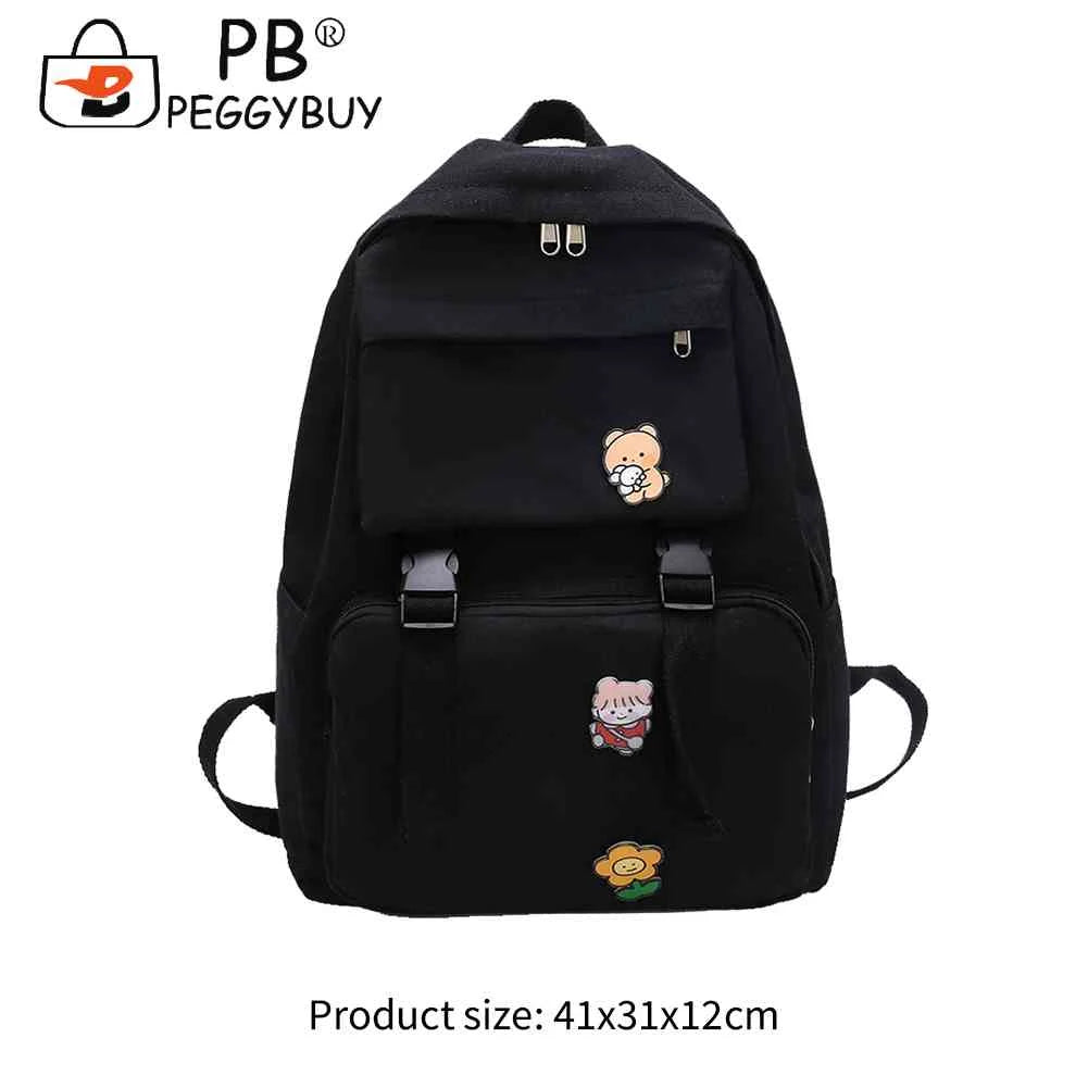 Casual Canvas Backpack Large Capacity Travel College Teenager