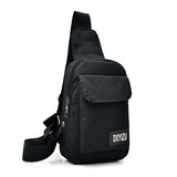 Men Casual Chest Pack With Earphone Hole Shoulder Bag Travel Male Messenger Bag
