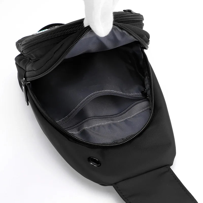 Men Casual Nylon Crossbody Shoulder Chest Bags