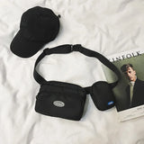 Men Chest Bags Tactical Waist Bags Canvas Fanny Pack Hip-hop Belt Bags