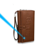 Men Leather Long Wallet Business Clutch Mobile Phone Bag