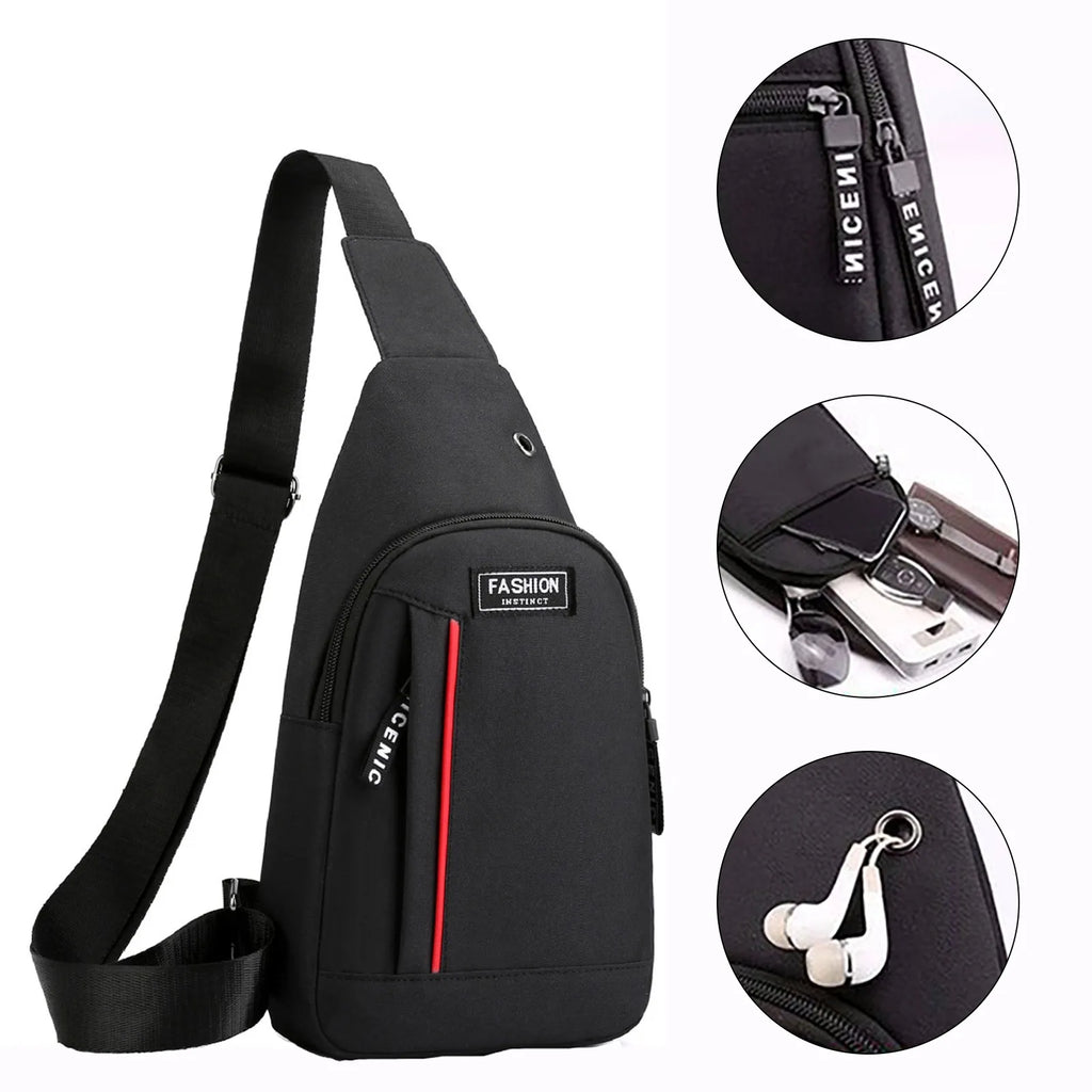 Men Messenger Chest Bag Sports Backpack Sling Bag Crossbody