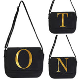 Outdoor Crossbody Canvas Messenger Bag Initial Name Series