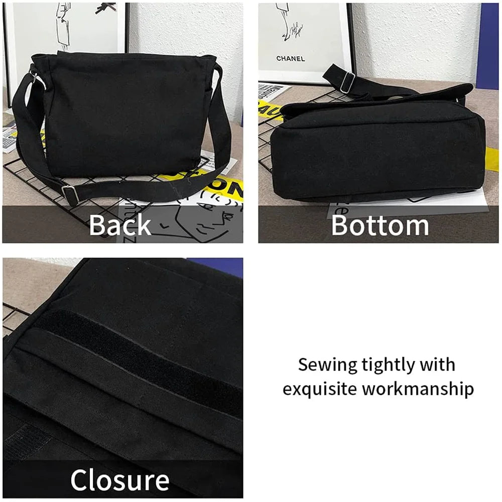 Outdoor Crossbody Tote Canvas Messenger Travel Bag Storage Handbag