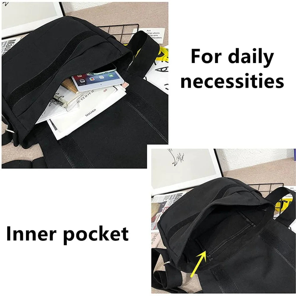 Outdoor Crossbody Tote Canvas Messenger Travel Bag Storage Handbag