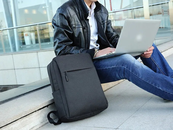 Men School Backpack with Laptop Charging Port Water Resistant Bag114
