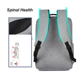 Men School Backpack with Laptop Charging Port Water Resistant Bag114