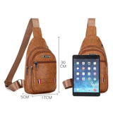 Small Backpack with Earphone Hole Soft PU Leather Rucksack