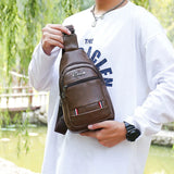 Small Backpack with Earphone Hole Soft PU Leather Rucksack