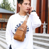 Small Backpack with Earphone Hole Soft PU Leather Rucksack