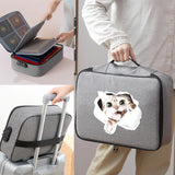 Large Travel Organizer Briefcase with Lockbox, Security Wallet