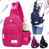 Men Women Nylon Shoulder Bag for Travel Hiking