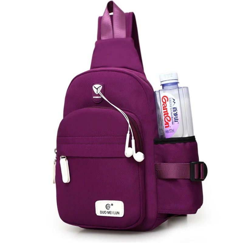 Polyester Shoulder Bags Outdoor Crossbody Chest Bag Unisex Cycling Bag