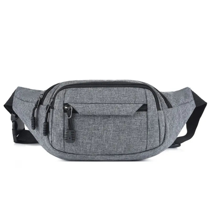 Casual Large Capacity Phone Belt Bag Pouch Canvas Travel Hip Bags
