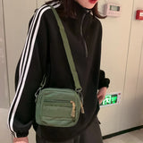 Unisex Small Messenger Bag Oxford Cloth Shoulder Crossbody Bag for Mobile Phone