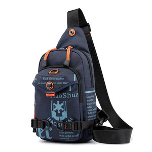 Men's Waterproof Chest Bag Casual Sports Crossbody Messenger Pack