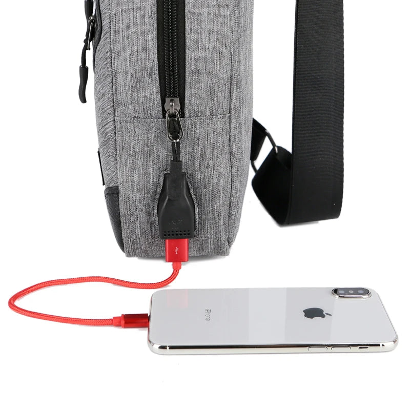 Men's Waterproof Chest Messenger Shoulder Bag