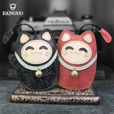 Men's Leather Smart Key Holder Housekeeper Key Case Keychain Key Pouch