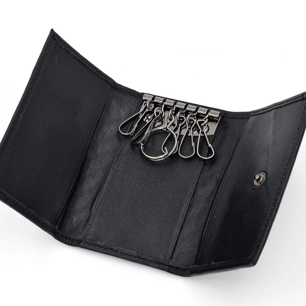 Men's Sheepskin Key Holder Wallet with Keychain