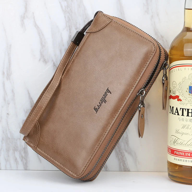 Men's Long Wallet Clutch Business Wallet High Mobile Phone Bag