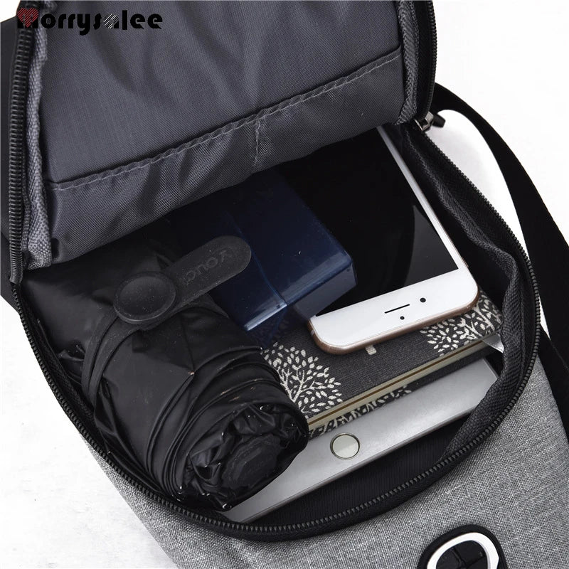 Men's Messenger Bags Multi-pocket Sling Shoulder Bags Casual Chest Pack