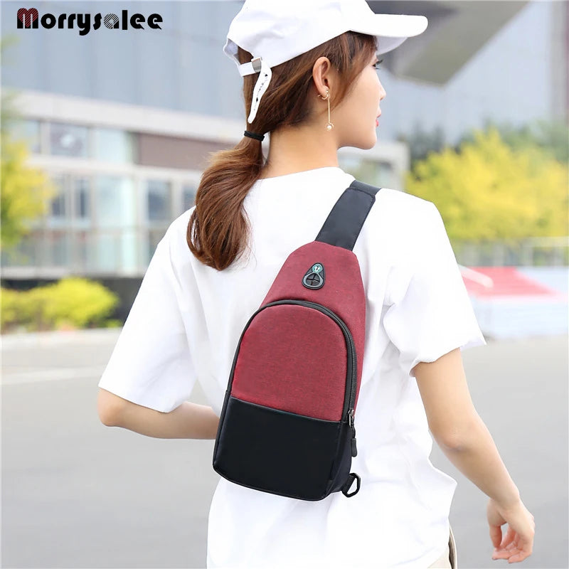 Men's Messenger Bags Multi-pocket Sling Shoulder Bags Casual Chest Pack