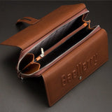 Men's Vintage Leather Long Clutch Wallet Zipper Purse