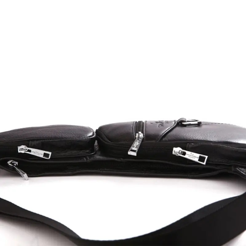 Men's PU Leather Chest Sling Crossbody Shoulder Bag Phone Pouch Casual Pack