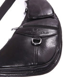 Men's PU Leather Chest Sling Crossbody Shoulder Bag Phone Pouch Casual Pack