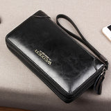 Men's Pu Soft Leather Handbag Multi-functional Wallet Business Men's Bag