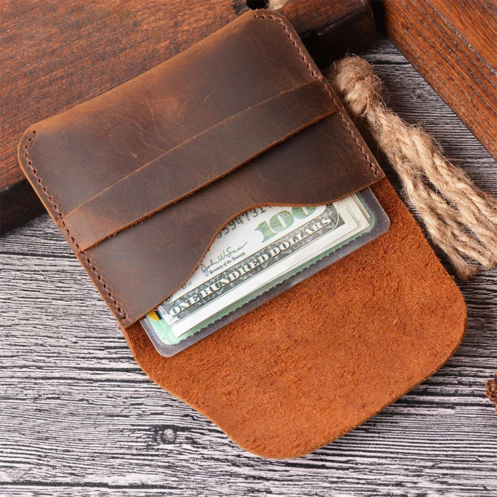 Men's Leather Retro Wallet Short Style