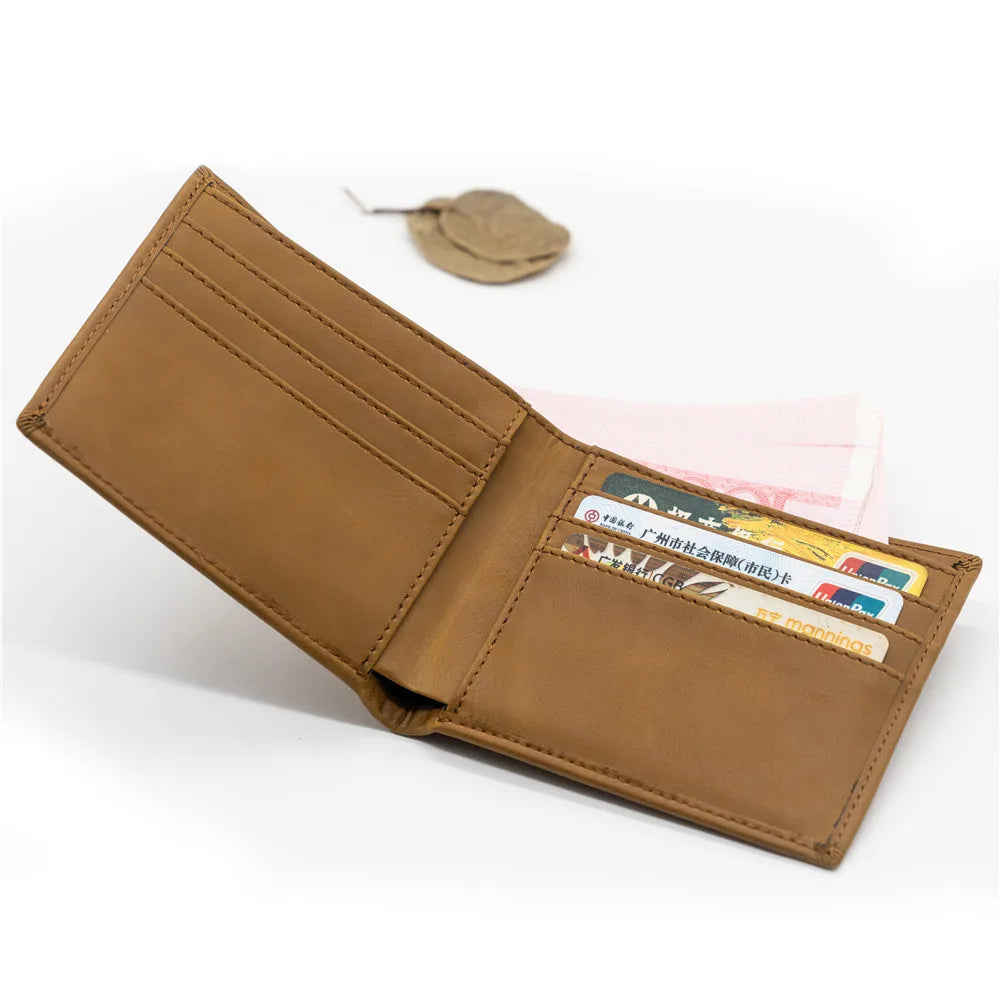 Men's Vintage Leather Business Short Wallet