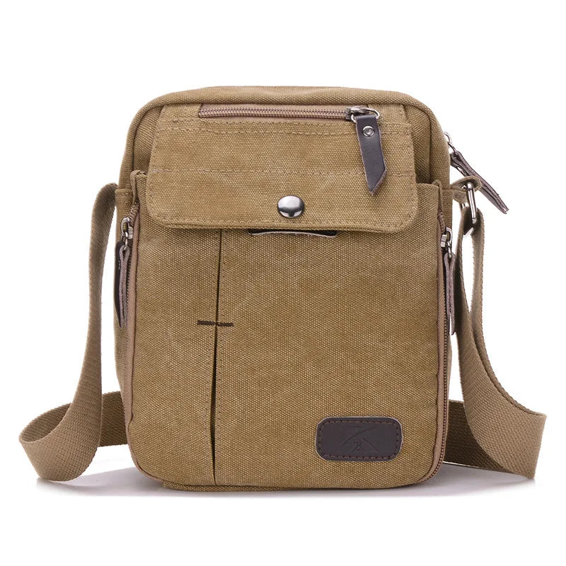 Casual Small Messenger Bag Canvas Shoulder Bag Outdoor Travel Bag